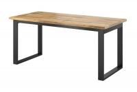 Rozkladací jedálenský stôl 170-220 Halle 92 - dub wotan / čierny