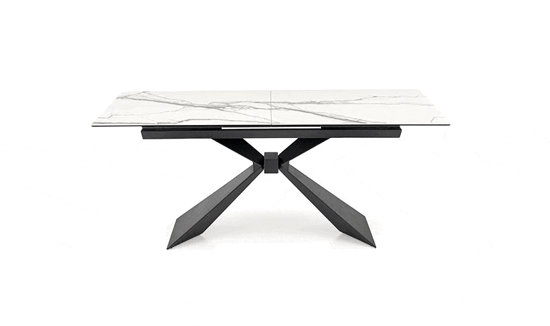 Rozkládací stůl Luciano 180x230x90 cm - modrý mramor / černá Stůl rozkladany Luciano 180x230x90 cm - modrá mramor / černá