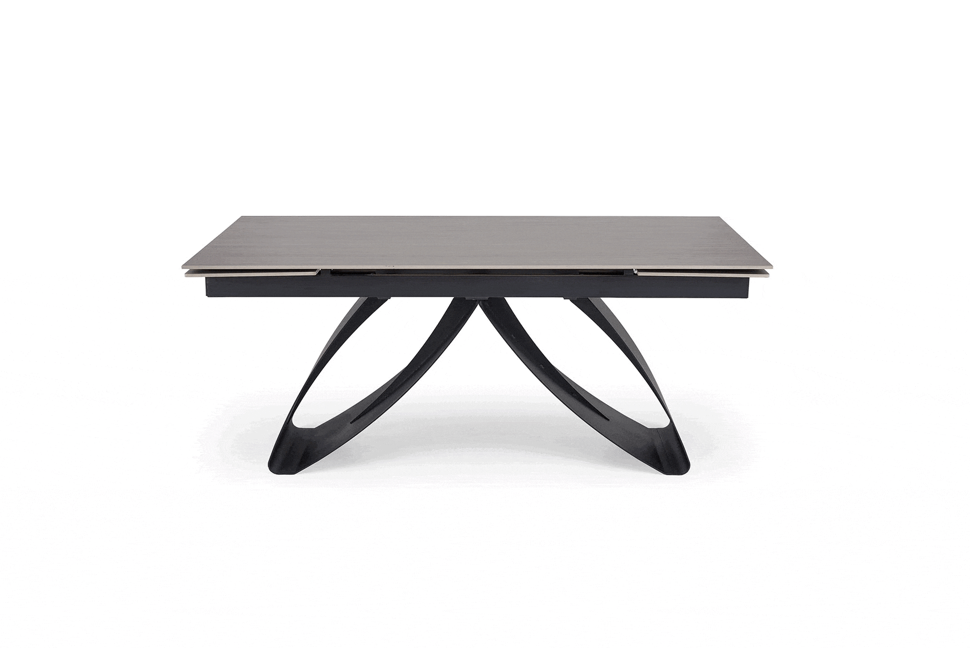 Rozkládací stůl Morvian 180-260x90 cm - bílý mramor / černá Stůl rozkladany Morvian 180-260x90 cm - bílá mramor / černá