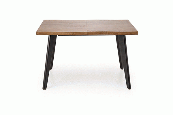 Rozkladací stôl Sanvi 120-180x80 cm - prírodný dub / čierna Stôl rozkladany Sanvi 120-180x80 cm - Dub prírodné / Čierny