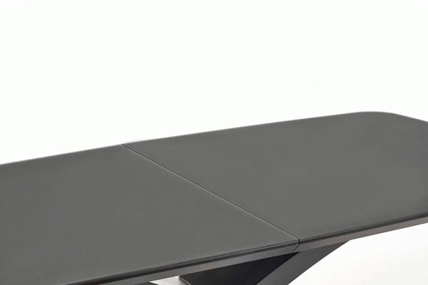 Rozkládací stůl Virello 180-220x89 cm - tmavý popel / černá Stůl rozkladany Virello 180-220x89 cm - tmavý popelavá / černá