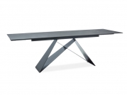 Stôl rozkladany Westin I so sklenenou doskou 160-240x90 cm - Čierny mat  Stôl rozkladany westin i - čierny mat 