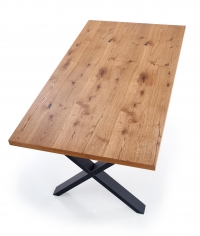 Xavier összecsukható asztal - világos tölgy / fekete stůl rozkladany xavier - světlý dub / Fekete