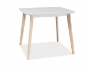 Stôl TIBI biely/dub BIELONY 90X80  stOL tibi biaLy/dub bielony 90x80 