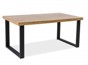 Stôl UMBERTO OKLEINA prírodná dub/Čierny  150x90  Stôl umberto okleina naturalna dub/Čierny  150x90