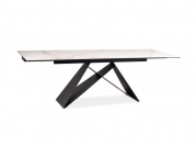 stôl rozkládací Westin III (160-240)X90 - ceramic Biely/čierny mat Stôl westin iii ceramic biely/čierny mat (160-240)x90