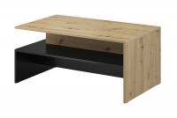 Konferenční stolek Baros 99 z polka 100 cm - Dub artisan / Černý Konferenční stolek moderní 