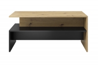 Konferenční stolek Baros 99 z polka 100 cm - Dub artisan / Černý Konferenční stolek do obývacího pokoje