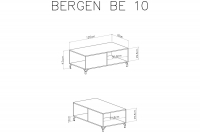 Konferenčný stolík Bergen 10 - Biely 