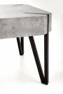 Konferenční stolek EMILY beton/Fekete stolek kawowy emily beton/Fekete