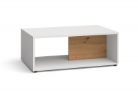 Konferenční stolek Lentia - Bílý / Dub artisan