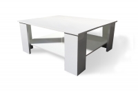 Konferenční stolek obdélník bílý lakovaný vysoký lesk Denro