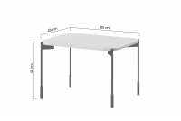 Konferenčný stolík Sonatia 60x45 cm - burgundová Stolík kawowy prostokatny Sonatia na kovových nohách 60 cm - burgund