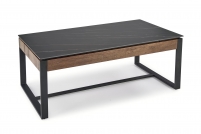 RAMONA Konferenční stolek Černý mramor / ořechový konferenční stolek ramona - Černý mramor / ořechový