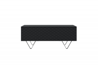 Scalia 120 2K dohányzóasztal fiókkal - fekete matt / fekete Lábak moderní styl