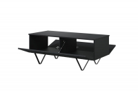 Konferenční stolek Scalia 2K 120 cm - černý mat / černé nožky prostorný úložný prostor