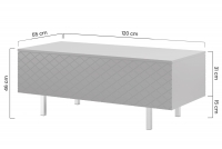 Măsuță de cafea Scalia II 120 2K cu sertar - alb mat / picioare negre masă kawowy Scalia II 120 2K ze schowkiem - bialy mat / negru Picioare