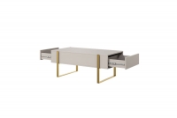 Konferenční stolek Verica - kašmírová / zlaté nožky moderní design