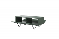 Scalia 120 2K dohányzóasztal fiókkal - sötétzöld matt / fekete Lábak nadčasový design