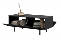 Konferenční stolek Scalia II 2K 120 cm - černý mat / černé nožky Konferenční stolek Scalia II 120 2K s úložným prostorem - Černý mat / černé nožičky