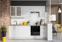 Komplet nábytku kuchynského Natalia 240cm - svetlý šedý mat  Komplet kuchyňského nábytku Natalia 240cm - svetlý šedý mat