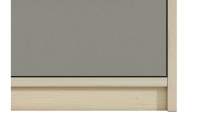 Dulap Drop 04 cu sertare 55 cm - alb / gri platină / fag salvie prádelník dřevěný