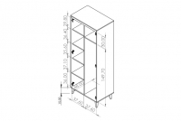 skříň otvírána Prisila 80 cm - bílá skříň otvírána Prisila 80 cm - bílá