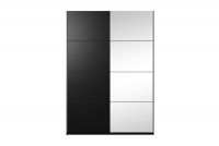 Skriňa s posuvnými dverami Beta 150 Čierna/Čierna - zrkadlo 22W01655 Skriňa so zrkadlom 
