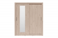 Skriňa s posuvnými dverami dvojdverová z zrkadlom In Box 180 - Dub estana svetlý  priestranná Skriňa do garderoby