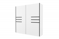 Skříň s posuvnými dveřmi Violla 57 - 200 cm - bílý / černý Skříň s posuvnými dveřmi Violla 57 - 200 cm - bílý / černý
