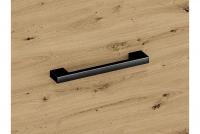 Dulap Nevio 01 cu o ușă, 55 cm - stejar artizanal / negru elegantní úchyty