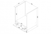 Clara DK 60 - Skříňka spodní pod zabudowe piekarnika skříňka kuchyňská spodní Clara DK60 do zabudowy piekarnika - dub artisan