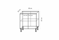 Skříňka kuchyňská spodní Leonardi 80D 2F dvoudveřová - jodelka / antracitová Skříňka kuchyňská spodní Leonardi 80D 2F dvoudveřová - jodelka / antracitová