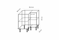 Skříňka kuchyňská spodní Leonardi 90x90 ND 2F rohová - jodelka / antracitová Skříňka kuchyňská spodní Leonardi 90x90 ND 2F rohová - jodelka / antracitová