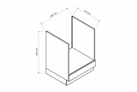 Skrinka Kuchynská na vstavanú rúru Isabel DK60 - čierny Grášok / Dub artisan Skrinka Kuchynská pod zabudowe piekarnika Isabel DK60 - Čierny Grášok / Dub artisan