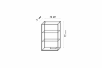 Leonardi 45 G -72 1F - závesná skrinka jednodverová Skrinka Kuchynská závesná Leonardi 45 G-72 1F jednodverová - jodelka / Antracytová