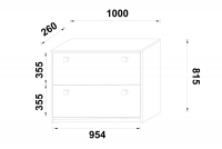 Skříňka na boty Tonis 100 cm - černá mat Skříňka na boty Tonis 100 cm - černá mat