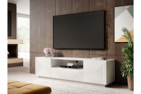 TV stolík Asha 167 cm s otvorenou policou - biely mat Skrinkado obývačky