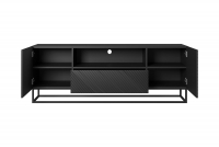 TV skrinka Asha 167 cm s kovovými nohami - čierny mat TV skrinka .