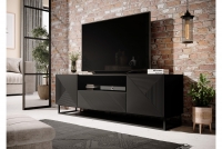 TV skrinka Asha 167 cm s kovovými nohami - čierny mat TV skrinka Asha 167 cm s kovovými nohami - čierny mat