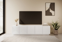 TV stolek Asha 200 cm - bílý mat Skříňka rtv pro obývacího pokoje