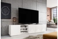 TV stolík Asha 200 cm s otvorenou policou - biely mat Skrinkado obývačky