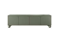 Sonatia II négyajtós TV szekrény - 200 cm - gömb lábakon - oliva színű szafka rtv zöld