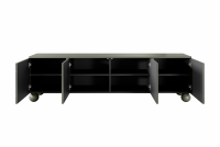 Sonatia II négyajtós TV szekrény - 200 cm - gömb lábakon - oliva színű szafka rtv stojaca