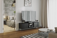 TV skrinka dvojdverová Tristal - Čierny mat TV skrinka do obývacej izby