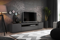 TV stolek Eston 200 cm - grafitový mat Skříňka tv Eston Černý mat