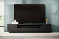 TV skrinka Loftia 200 cm - čierny/čierny mat TV skrinka Čierna
