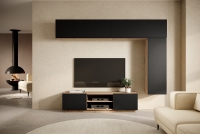 TV skrinka Loftia Mini - artisan/čierny mat  