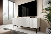 Nicole 150 cm-es TV-szekrény - matt fehér / fekete lábak tv do obývacího pokoje