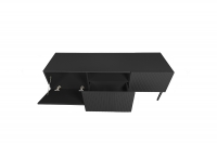 TV stolek Nicole 150 cm - černý mat / černé nožky Skříňka